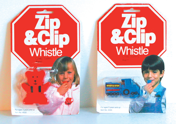 Howard Wexler Zip and Clip Whistle Toy